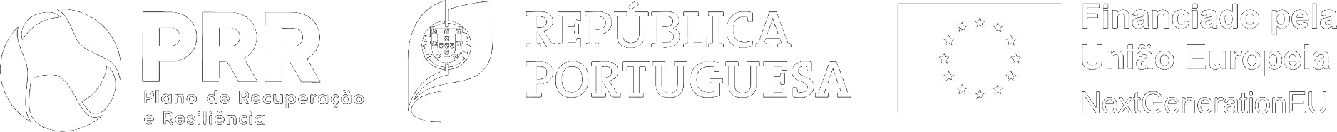 PRR — Plano de Recuperação e Resiliência, República Portuguesa e Financiado pela União Europeia, NextGenerationEU